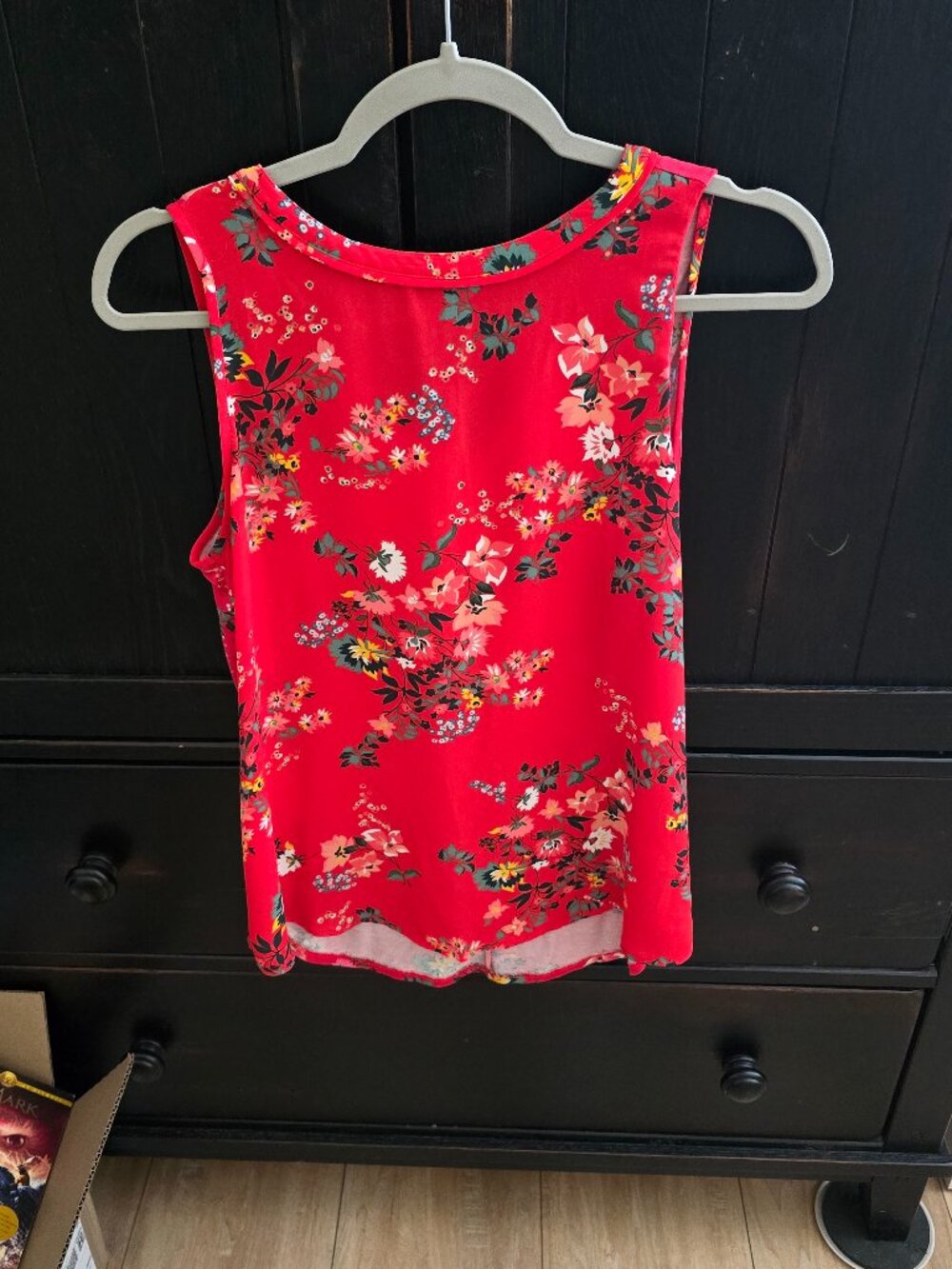 Loft by Ann Taylor Orange Multicolor Floral Rayon Sleeveless Blouse Size XS